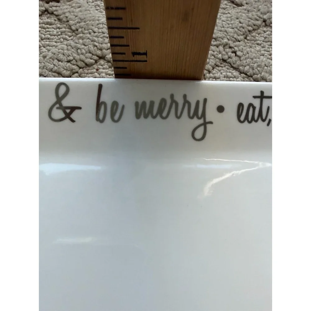 Ciroa BE MERRY (PLATINUM) Salad Plate/Rectangle Serving Plate